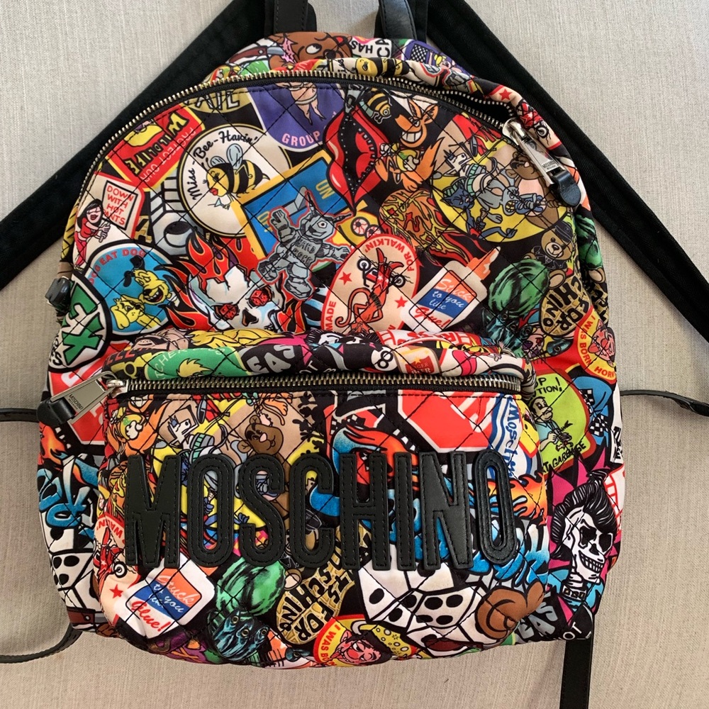 Moschino graffiti backpack